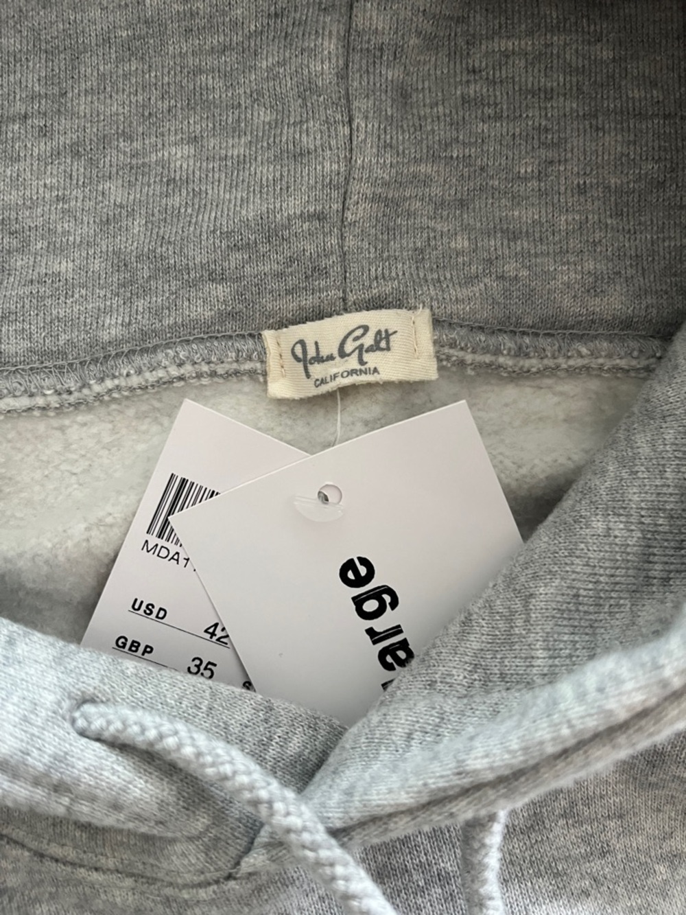 Brandy Melville NEW Christy Gray Oversized Hoodie - Picture 3 of 10